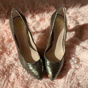 Vince Camuto Gold Metallic Platform Heels